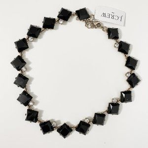 J. Crew | Black Stone Necklace | Gold Chain